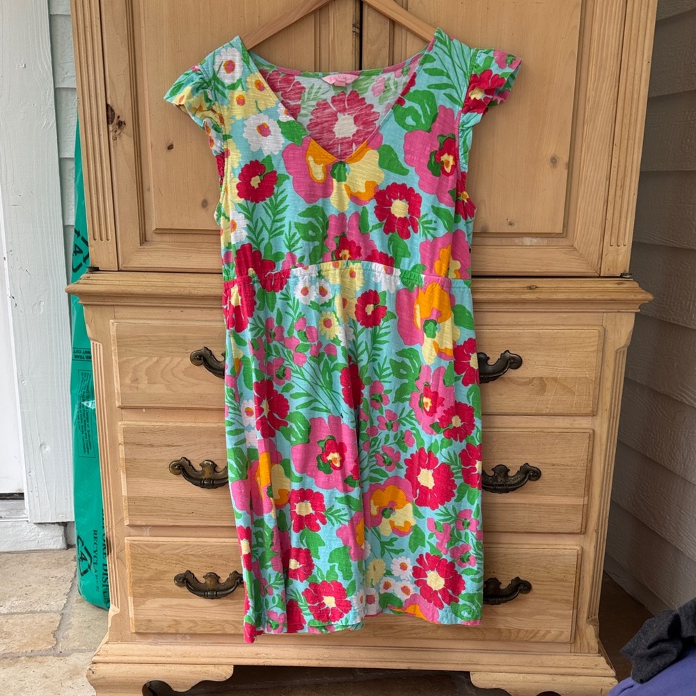 Lilly Pulitzer Floral Dress - Pink, Yellow, Green - Ants on Parade